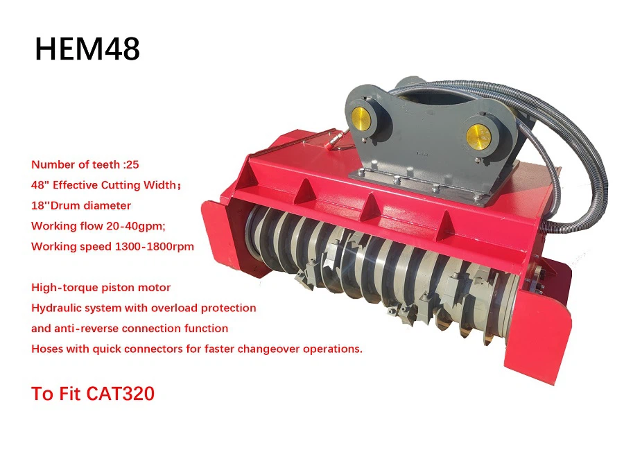 Handy HEM48 Excavator Mulcher Attachment Handy HEM48 Excavator Mulcher Attachment